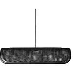 3398 RATTAN PENGANT LAMP 4BULB BK BRID