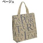 1562-01 英字総柄コンパクトショッピングバッグ Porta Fortuna