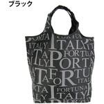 英字総柄コンパクトショッピングバッグ Porta Fortuna