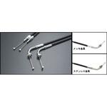 スロットルキット専用ワイヤー[メッキ金具/アウターBLK](引き側) ACTIVE(アクティブ)[バイク部品]