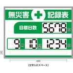 【オーダー】くるっと3D数字札式無災害記録表 日本緑十字社