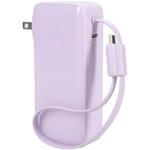 コンセント一体型 モバイルバッテリー 10000mAh PD30W入出力 3in1 残量表示 PSE適合製品 ペールアイリス 2年保証 MOT-MBAC10002-ECPU MOTTERU