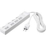 2ピン式電源タップ 個別スイッチ/ほこり防止シャッター付 BUFFALO(バッファロー)