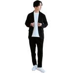 ALLESTサステナブル春夏スーツ ブラック XS/S/M/L/XL 植物由来スーツ 次世代スーツ 高伸縮スーツ 360度ストレッチ パジャマ感覚 シルクタッチ 究極の肌触り 軽量スーツ パッカブルスーツ ディーエーピーネットワーク