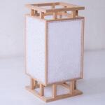 日本製スタンドライト(行灯) 間 ma 麻の葉+春雨 新洋電気