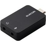 USB-CADC01BK USB Type-C オーディオ変換アダプタ 直差し 【ノートPC タブレット ゲーム機 などTypeC機器対応】 エレコム