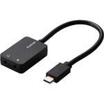 USB Type-C オーディオ変換アダプタ 【ノートPC タブレット ゲーム機 などTypeC機器対応】 エレコム