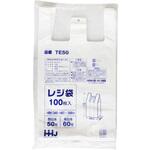 取っ手付ポリ袋 乳白 100枚 ハウスホールドジャパン