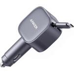 Anker Nano Car Charger (75W， USB-C Port， Built-In Retractable USB-C Cable) Anker(アンカー)