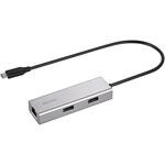LUD-U3-CU101SV Giga対応 USB-C接続 LANアダプター ハブ付 シルバー BUFFALO(バッファロー)
