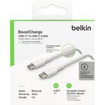 CAB004BT2MWH BoostCharge USB-C to USB-C 編組ケーブル 2m ホワイト BELKIN(ベルキン)