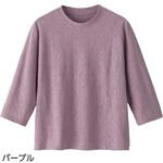 820013 7分袖綿ジャカードTシャツ ケアファッション