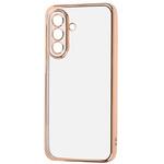 Galaxy A57 5G / ソフトケース 精密設計 フレームメッキ / ピンクゴールド レイ・アウト