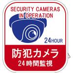 イラストステッカー標識 防犯カメラ・24時間監視 日本緑十字社