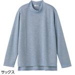 820999 後ろ長め薄起毛タック衿Tシャツ ケアファッション