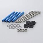 ストレートOILクーラー用サイドカラー&ボルトSET 10ROW 4PC SIL ACTIVE(アクティブ)[バイク部品]