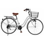 防災サイクル 26型6段変速付き ノンパンク シティサイクル 【完成組立品】 東部