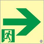 高輝度蓄光避難誘導ステッカー標識 日本緑十字社