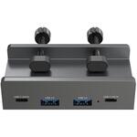 USB3.2Gen1 クランプハブ A×2/C×2ポート アイネックス