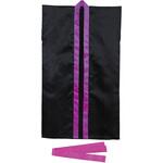 18433 ソフトサテンロングハッピ J 黒/紫襟(ハチマキ付) アーテック[学校教材・教育玩具]