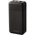 EC-C23LBK モバイルバッテリー 10000mAh 大容量 PD 30W 入出力(USB Type-C×2) 出力(USB-A×1) LED残量(%)表示 エレコム