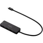 U3H-MH3006BBK USB Type-C ハブ USB3.1 Gen1 USB-A×3 HDMI×1 バスパワー 薄型 【TypeC 機器対応】 ケーブル約30cm エレコム