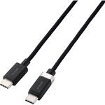 USB-C to USB-C ケーブル 片側磁石 固定 PD 60W メッシュ エレコム