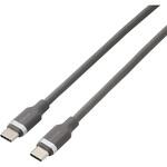 USB-C to USB-C ケーブル PD 60W 発泡シリコン 軽い 絡みにくい エレコム