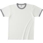 OE1121-NTR/HGY-L オープンエンド マックスウェイト リンガーTシャツ ナチュラル/ヘザーグレー L フェリック
