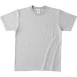OE1119-HGY-XXL オープンエンド マックスウェイト バインダーネックポケットTシャツ ヘザーグレー XXL フェリック