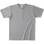 オープンエンド マックスウェイト ヘンリーネックTシャツ ヘザーグレー L フェリック