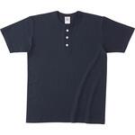 オープンエンド マックスウェイト ヘンリーネックTシャツ ネイビー XXL フェリック