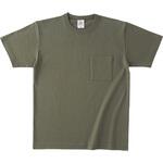 OE1119-AGR-XL オープンエンド マックスウェイト バインダーネックポケットTシャツ アーミーグリーン XL フェリック