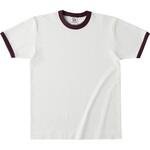 OE1121-NTR/BUR-L オープンエンド マックスウェイト リンガーTシャツ ナチュラル/バーガンディー L フェリック