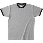 OE1121-HGY/SKR-L オープンエンド マックスウェイト リンガーTシャツ ヘザーグレー/スミクロ L フェリック