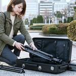BIBILAB スリムスーツケース ブラック キャスターストッパー機能付 BIBILAB