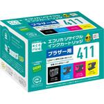 ECI-BR411-4P LC411-4PK リサイクルインクカートリッジ 4色パック エコリカ
