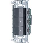 SO-STYLE 埋込機器操作用押釦スイッチセット (a接点×3)(ピクトグラム表記)(マットグレー) Panasonic(パナソニック)