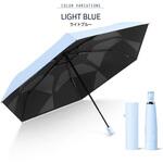 ワンタッチ日傘 形状記憶 晴雨兼用 単色 ライトブルー life-170-n-lb ベストアンサー