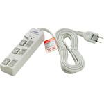LEDランプスイッチ付タップ3P3m ELPA