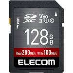 MF-FS128GU23V6R SDカード SDXC 128GB Class10 UHS-II U3 V60 最大転送速度280MB/s 防水 IPX7準拠 4K動画に最適 エレコム