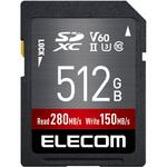 MF-FS512GU23V6R SDカード SDXC 512GB Class10 UHS-II U3 V60 最大転送速度280MB/s 防水 IPX7準拠 4K動画に最適 エレコム