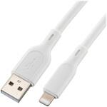 なめらかケーブル USB-A to Lightning ホワイト MFi認証 オーム電機