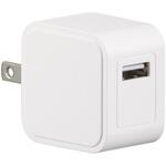 AC充電器 USB Type-A 1ポート 1A 5W 折りたたみプラグ オーム電機