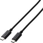 Type-Cケーブル (C to C) USB2.0 2m PD 60W 急速充電 【PS5 PS4 コントローラー 外付け HDD SSD 等対応】 エレコム