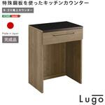 日本製 特殊鋼板を使ったキッチンカウンター【Lugo-ルゴ-】ゴミ箱上カウンター 60cm ホームテイスト