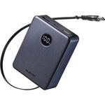 モバイルバッテリー 5000mAh 巻取り式 USB-Cケーブル一体型 小型 軽量 最大20W 残量表示ディスプレイ エレコム