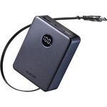 モバイルバッテリー 5000mAh 巻取り式 USB-Cケーブル一体型 小型 軽量 最大20W 残量表示ディスプレイ エレコム