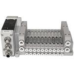 プラグインブロックマニホールド パイロット式3・5ポート弁 ベース配管 TVG1BシリーズEtherNet/IP(PNP出力)(マニホールドベースのみ) CKD