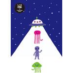 レトロ印刷ポストカード 宇宙人 古川紙工